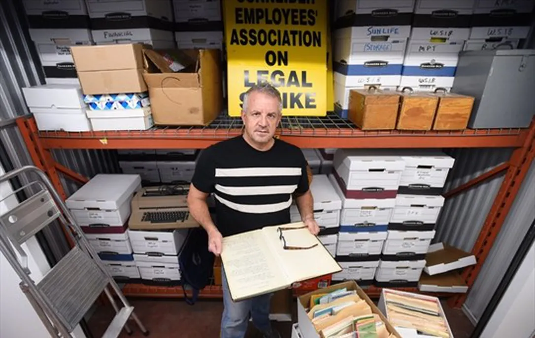 Jeanine Appleton-Bott - Circle Stacked Boxes on Shelves at the City of Toronto Archives